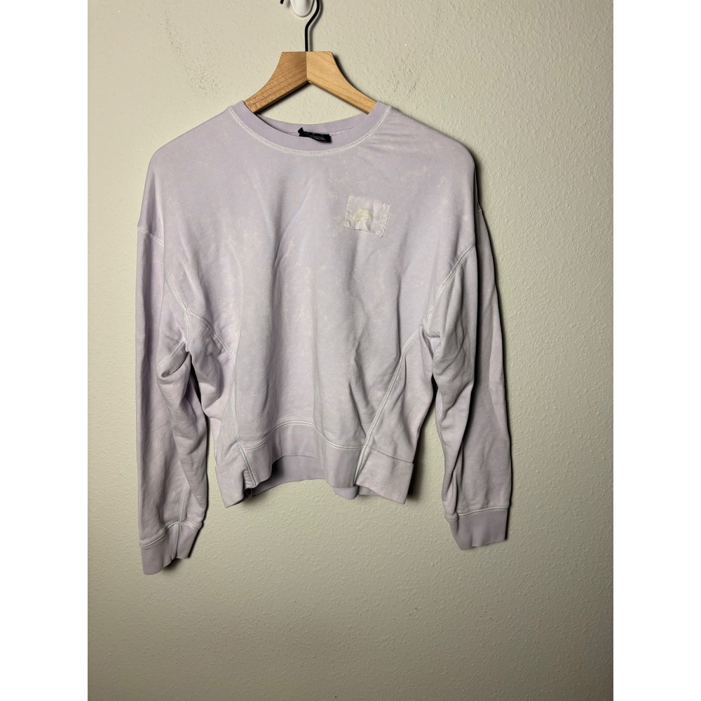 Nike Rebel Lilac Purple Crewneck Sweater Small Terry Pullover BV2851-539